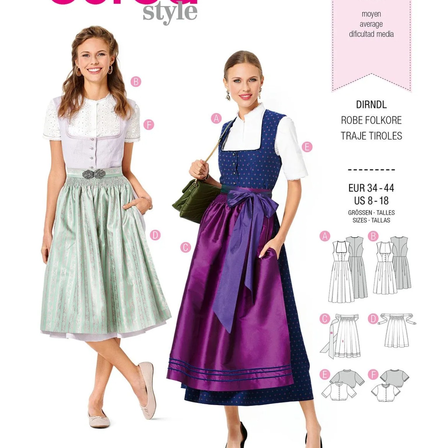 Burda Style Women Robe Folklore #6268 Burda Style Women Robe Folklore #6268