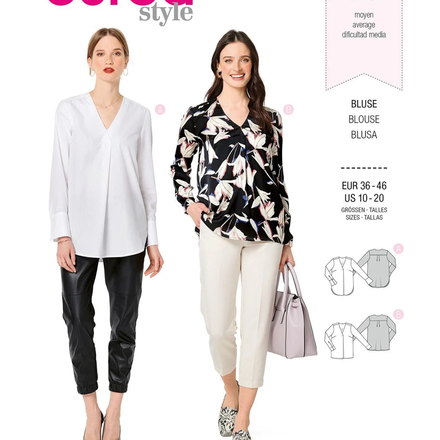 Burda Style Women Blouses #6278 Burda Style Women Blouses #6278