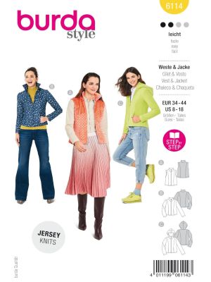 Burda Style Women Vest & Jacket #6114 Burda Style Women Vest & Jacket #6114