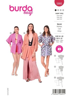 Burda Style Women Kimono-Jackets #5995 Burda Style Women Kimono-Jackets #5995