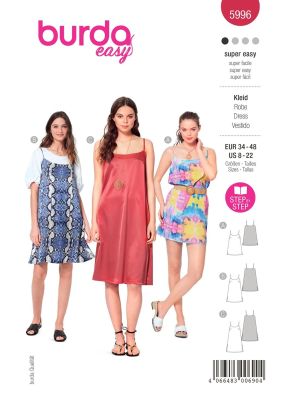 Burda Style Women Summer Dresses #5996 Burda Style Women Summer Dresses #5996