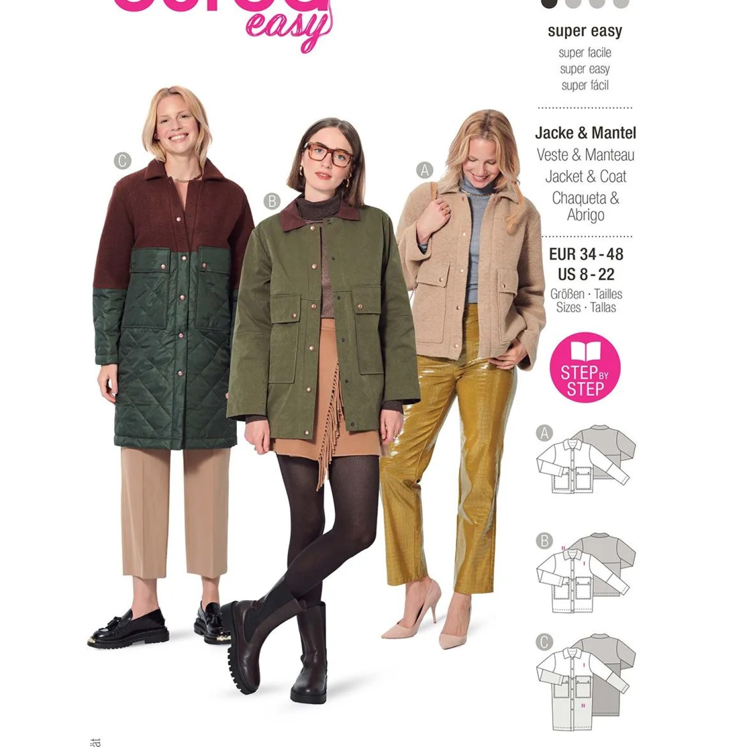 Burda Style Women Jacket & Coat #5941 Burda Style Women Jacket & Coat #5941