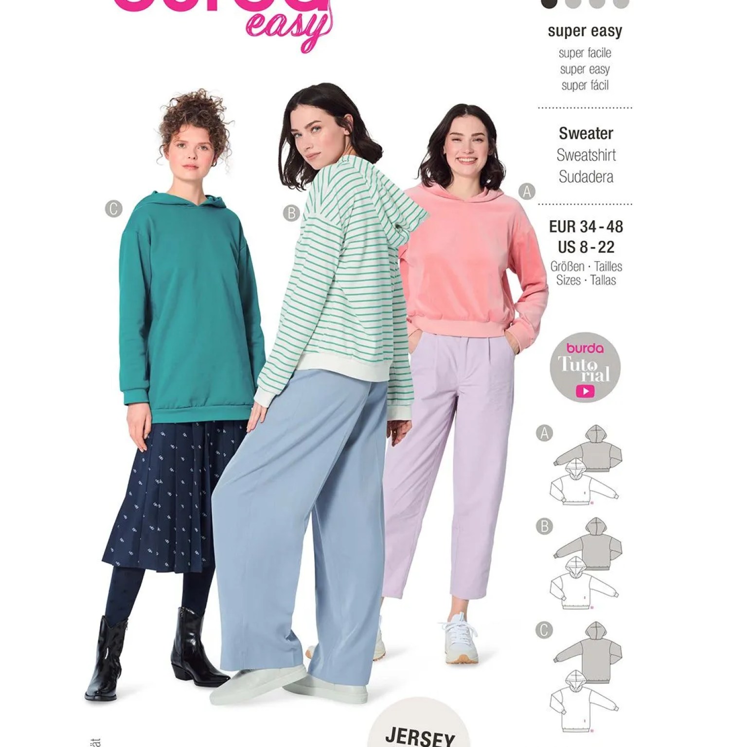 Burda Style Women Sweatshirt #5979 Burda Style Women Sweatshirt #5979