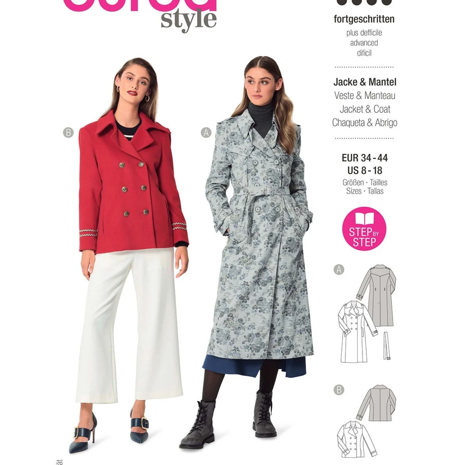 Burda Style Women Jacket & Coat #5984 Burda Style Women Jacket & Coat #5984