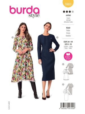 Burda Style Women Dress #5983 Burda Style Women Dress #5983