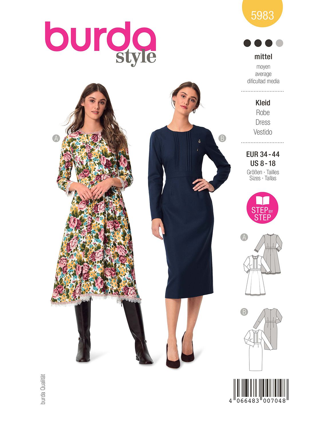 Burda Style Women Dress #5983 Burda Style Women Dress #5983