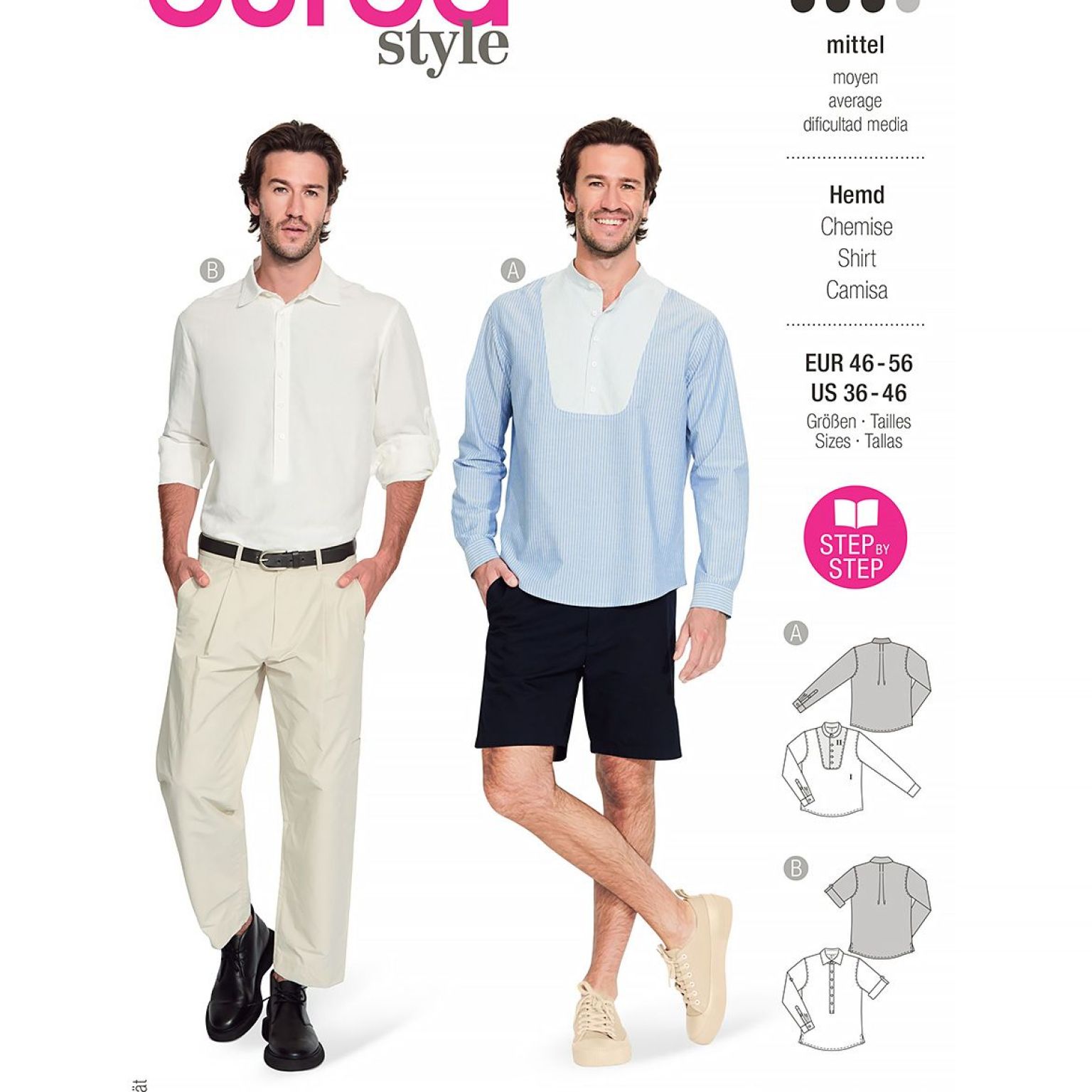 Burda Style Men Shirts #5895 Burda Style Men Shirts #5895
