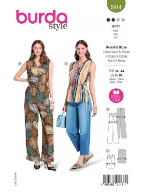 Burda Style Women Jumpsuit & Blouse #5914 Burda Style Women Jumpsuit & Blouse #5914