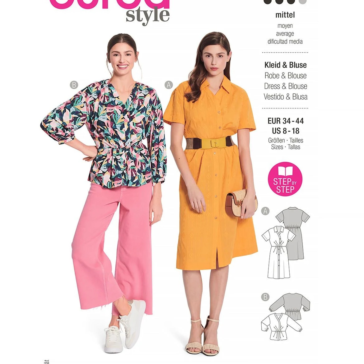 Burda Style sewing pattern Women Dress & Blouse #5921 Burda Style sewing pattern Women Dress & Blouse #5921