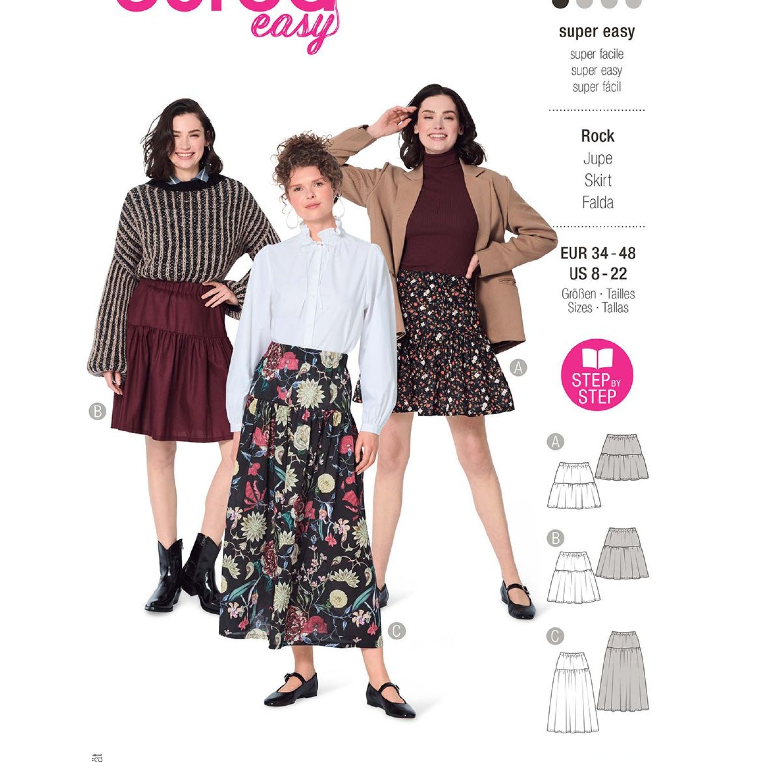 Burda Easy sewing pattern Women Skirts #5978 Burda Easy sewing pattern Women Skirts #5978