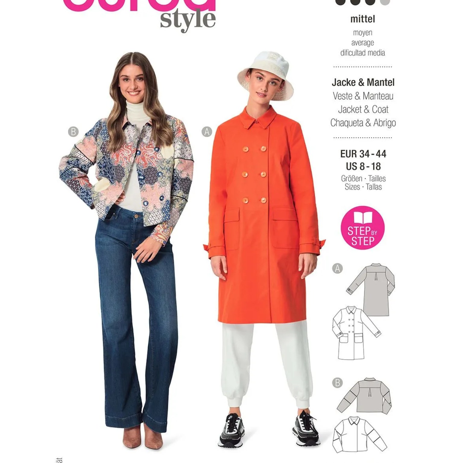 Burda Style sewing pattern Women Jacket & Coat #5992 Burda Style sewing pattern Women Jacket & Coat #5992