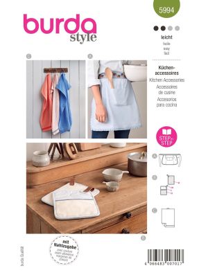 Burda Style sewing pattern Women Kitchen Accessories #5994 Burda Style sewing pattern Women Kitchen Accessories #5994