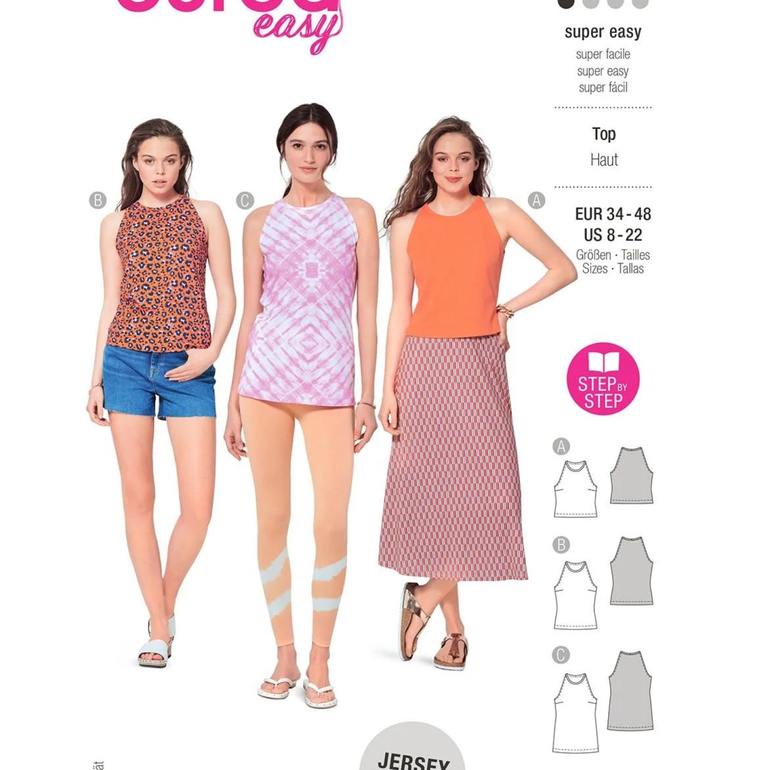 Burda Easy sewing pattern Women Tops #5999 Burda Easy sewing pattern Women Tops #5999