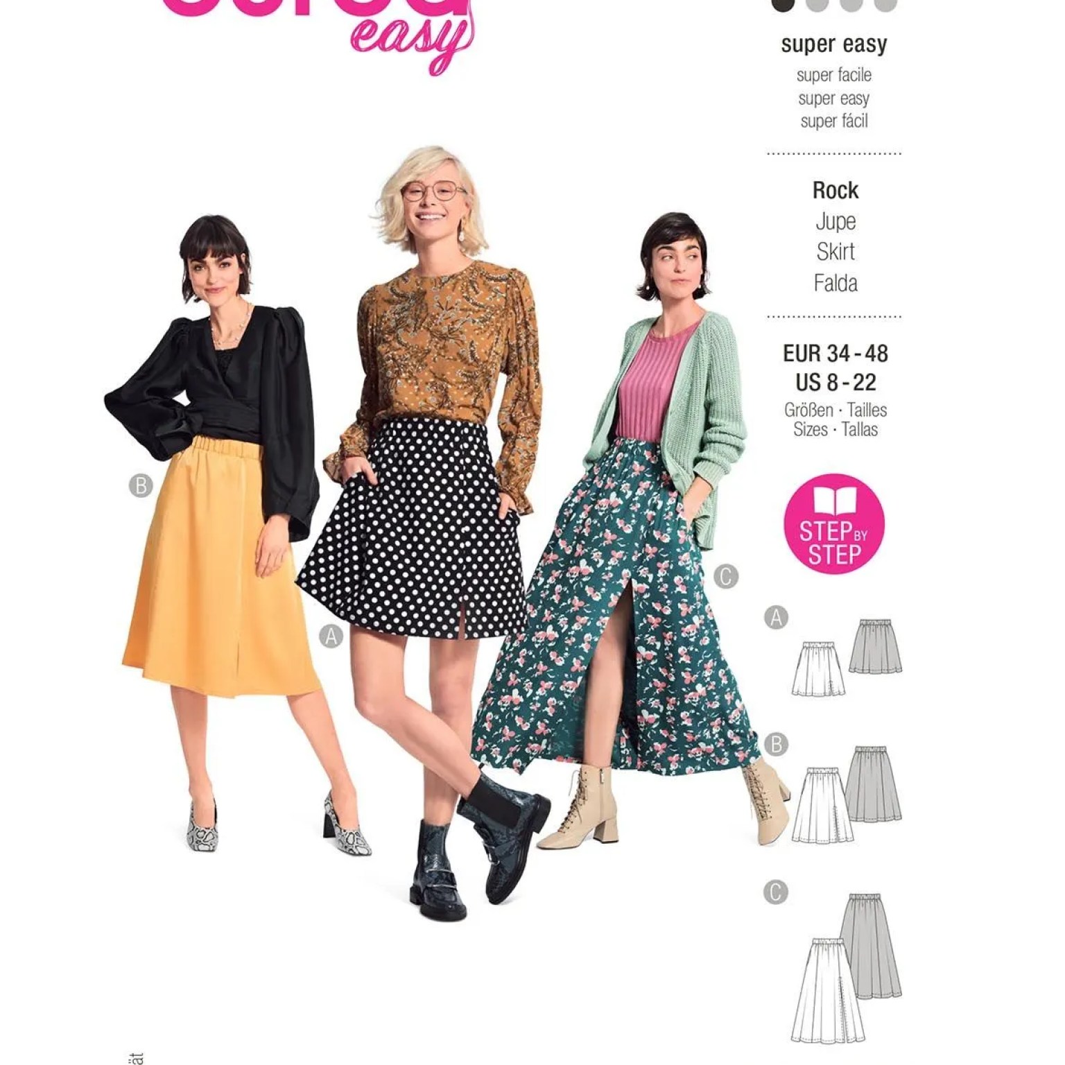 Burda Easy sewing pattern Women Skirts #6027 Burda Easy sewing pattern Women Skirts #6027