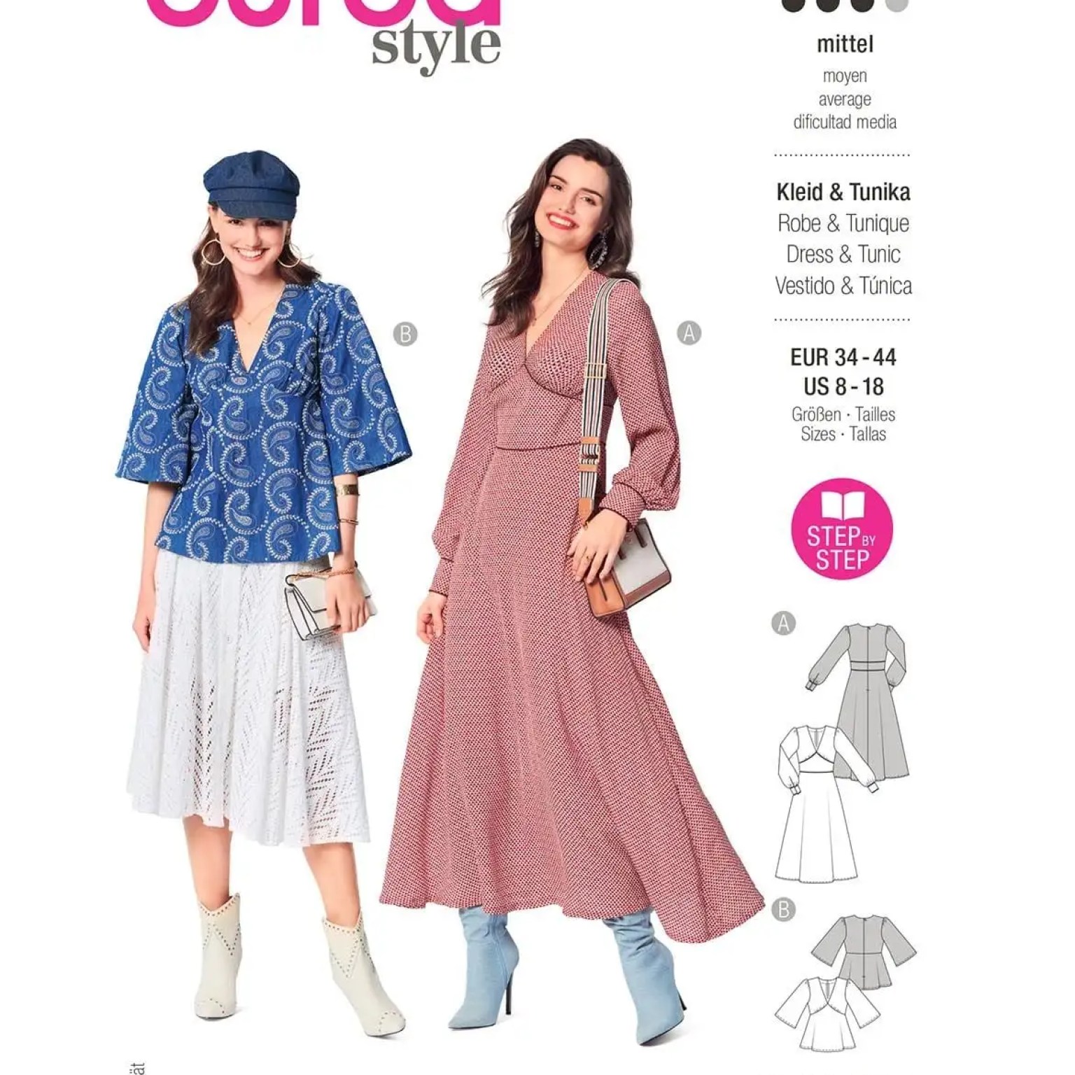 Burda Style sewing pattern Women Dress & Tunic #6040 Burda Style sewing pattern Women Dress & Tunic #6040
