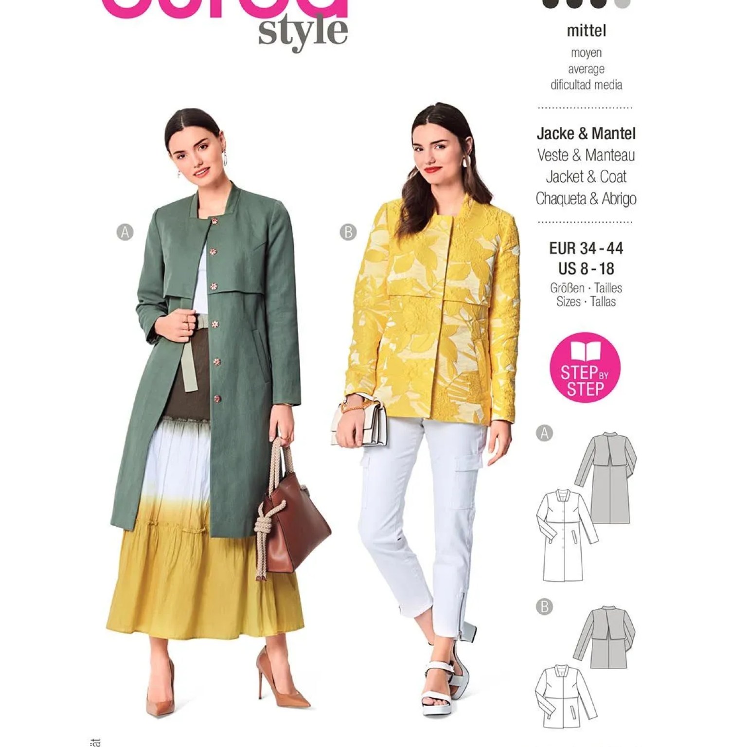 Burda Style sewing pattern Women Jacket & Coat #6041 Burda Style sewing pattern Women Jacket & Coat #6041