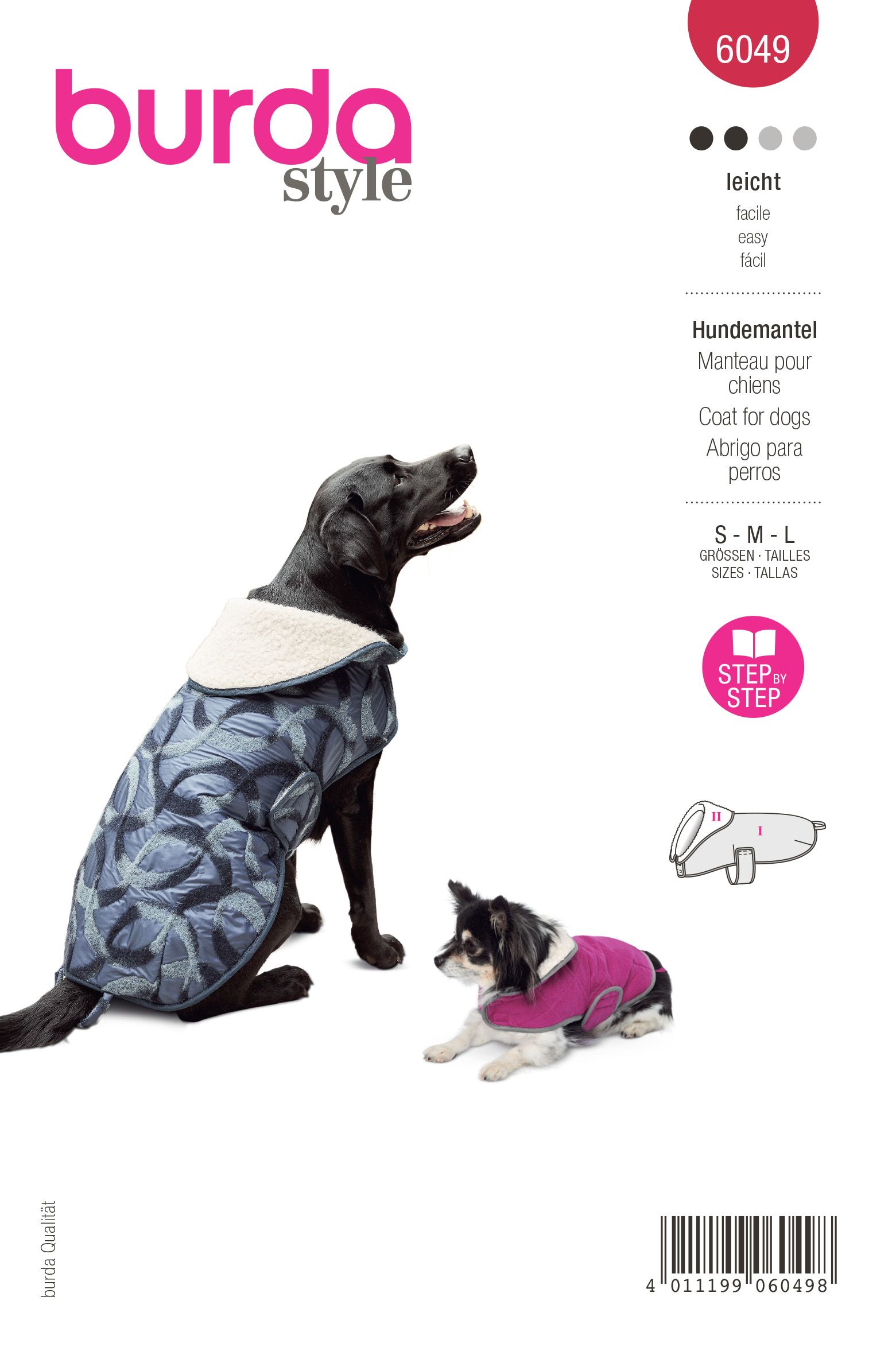 Burda Style sewing pattern Dogs Coat #6049 Burda Style sewing pattern Dogs Coat #6049
