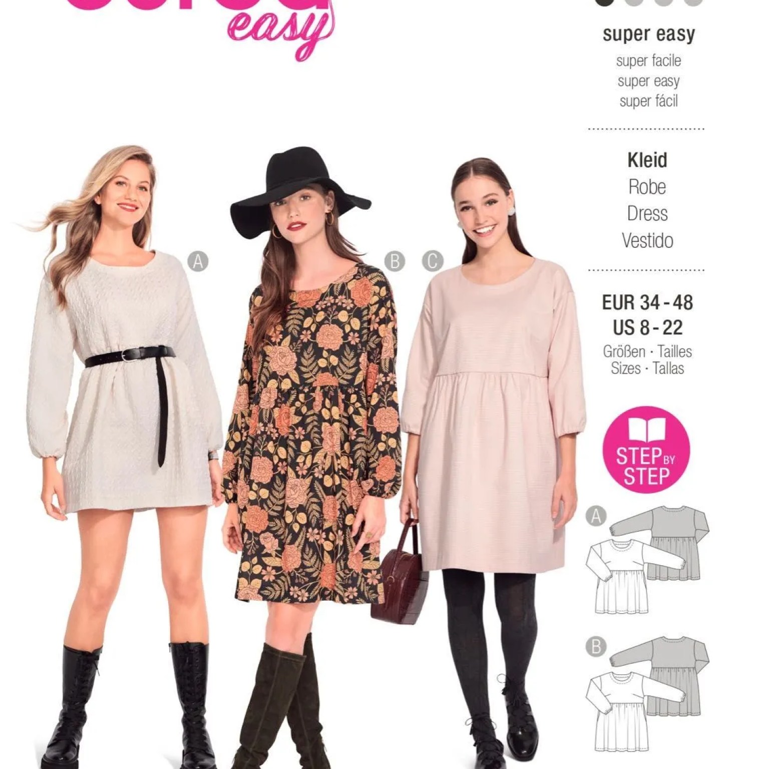 Burda Easy sewing pattern Women Dresses #6055 Burda Easy sewing pattern Women Dresses #6055
