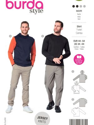 Burda Style sewing pattern Men T-Shirts #6064 Burda Style sewing pattern Men T-Shirts #6064