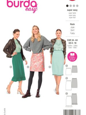 Burda Easy sewing pattern Women Skirts #6073 Burda Easy sewing pattern Women Skirts #6073