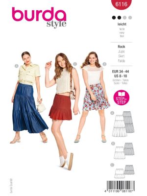 Burda Style sewing pattern Women Skirts #6116 Burda Style sewing pattern Women Skirts #6116