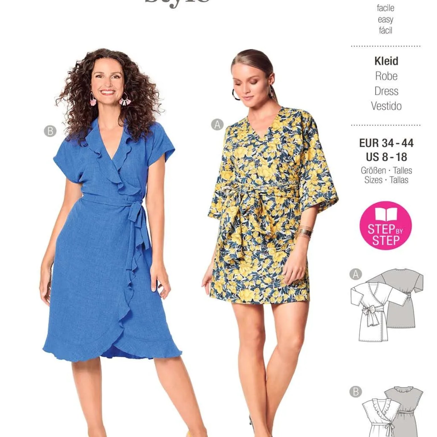 Burda Style sewing pattern Women Wrap-Dresses #6207 Burda Style sewing pattern Women Wrap-Dresses #6207
