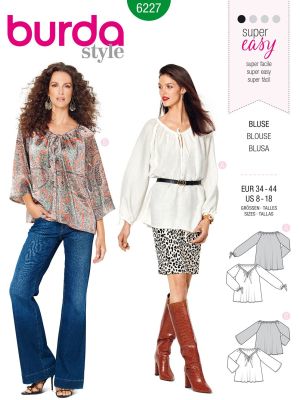 Burda Style sewing pattern Women Tunics #6227 Burda Style sewing pattern Women Tunics #6227