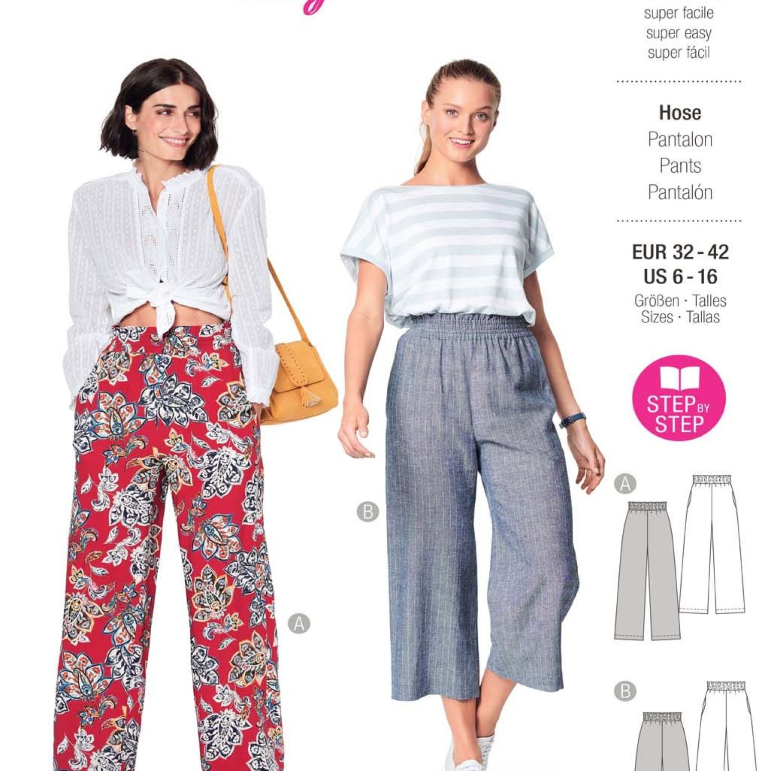 Burda Style sewing pattern Women Pants #6229 Burda Style sewing pattern Women Pants #6229