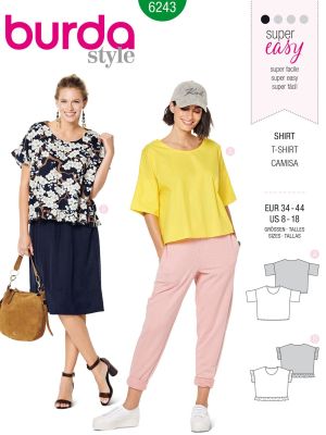 Burda Style sewing pattern Women Shirts #6243 Burda Style sewing pattern Women Shirts #6243