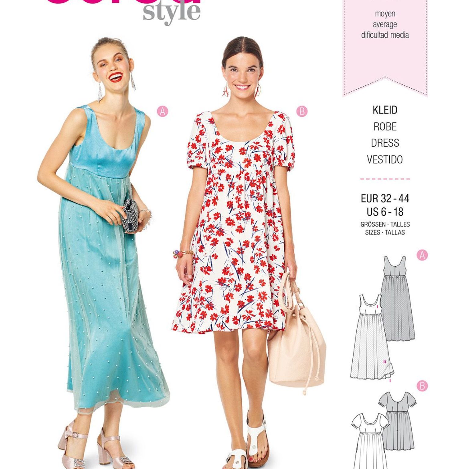 Burda Style sewing pattern Women Dresses #6312 Burda Style sewing pattern Women Dresses #6312