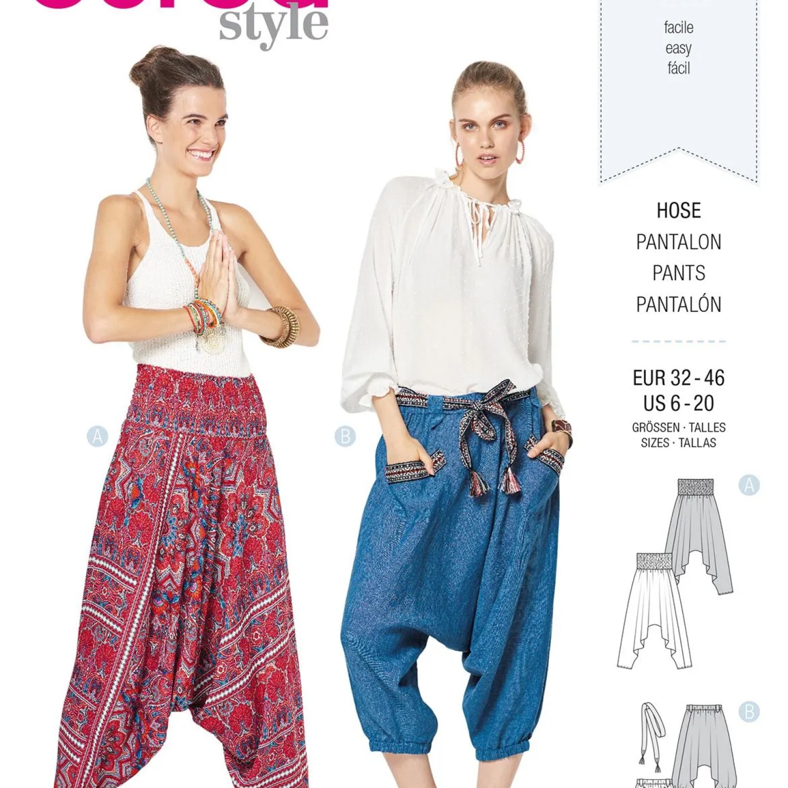 Burda Style sewing pattern Women Pants #6316 Burda Style sewing pattern Women Pants #6316