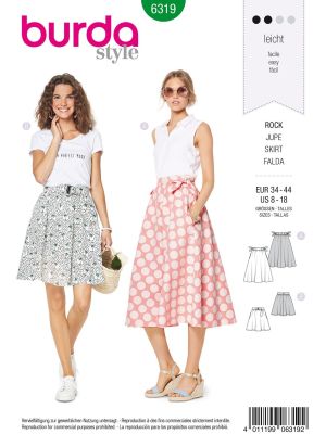 Burda Style sewing pattern Women Skirts #6319 Burda Style sewing pattern Women Skirts #6319