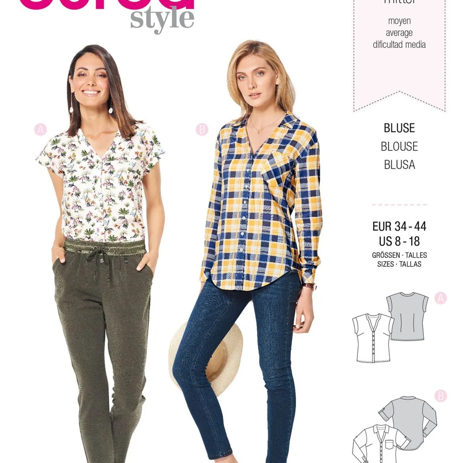 Burda Style sewing pattern Women Blouses #6326 Burda Style sewing pattern Women Blouses #6326