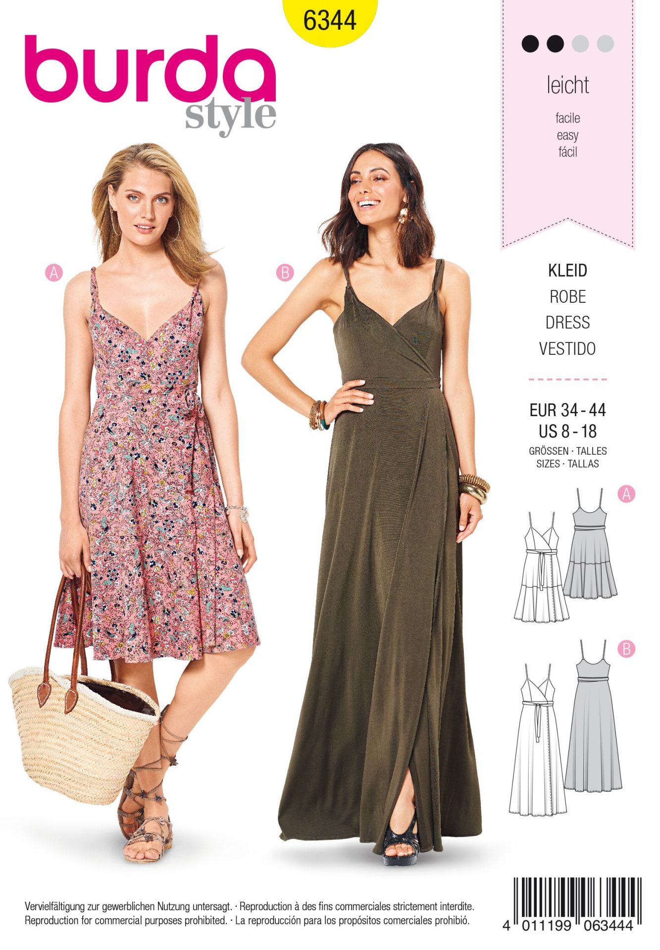 Burda Style sewing pattern Women Dresses #6344 Burda Style sewing pattern Women Dresses #6344