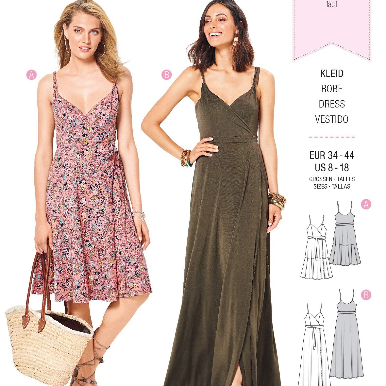 Burda Style Women Wrap Dress Pattern #6344