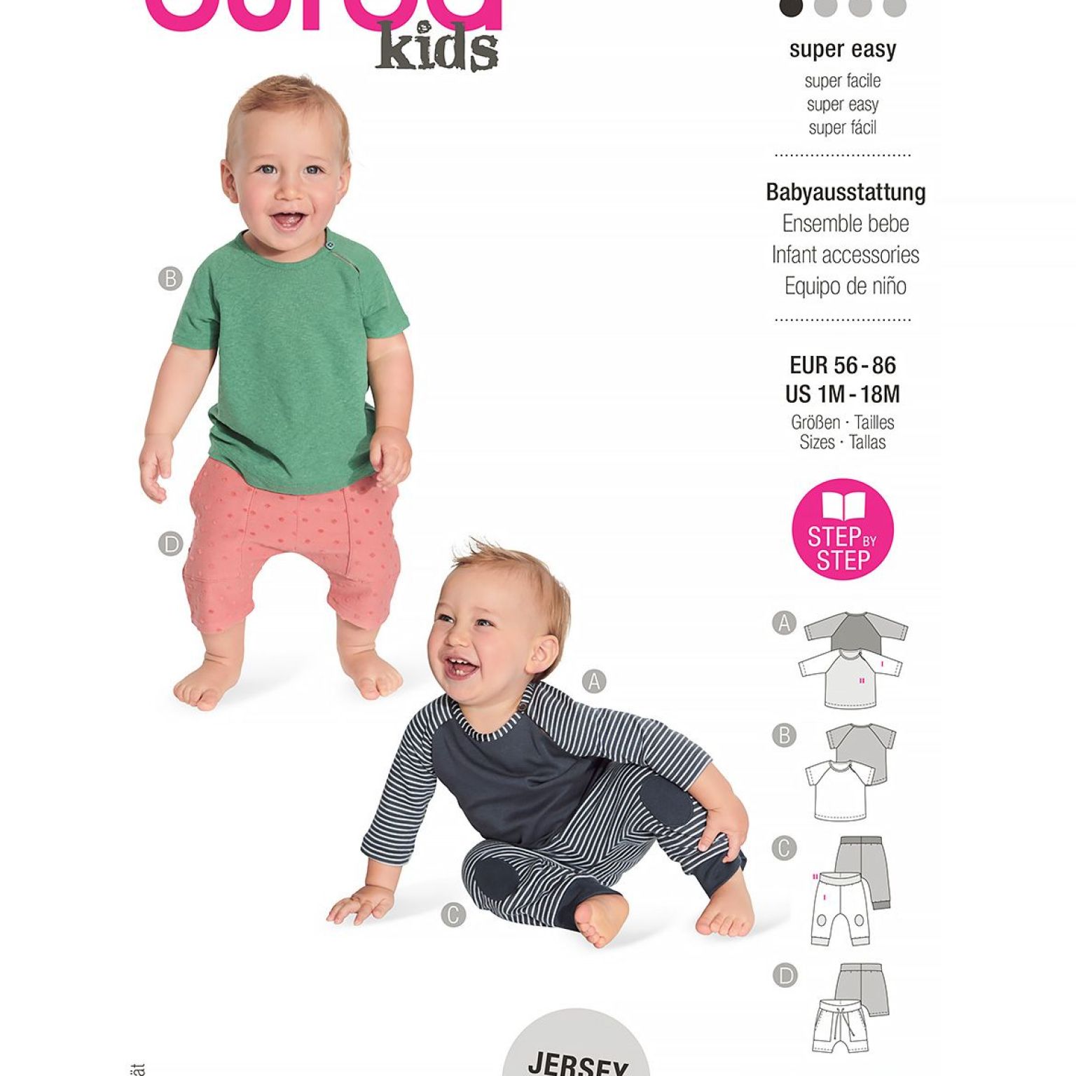 Burda Kids sewing pattern Baby Infant Shirts & Pants #9246 Burda Kids sewing pattern Baby Infant Shirts & Pants #9246