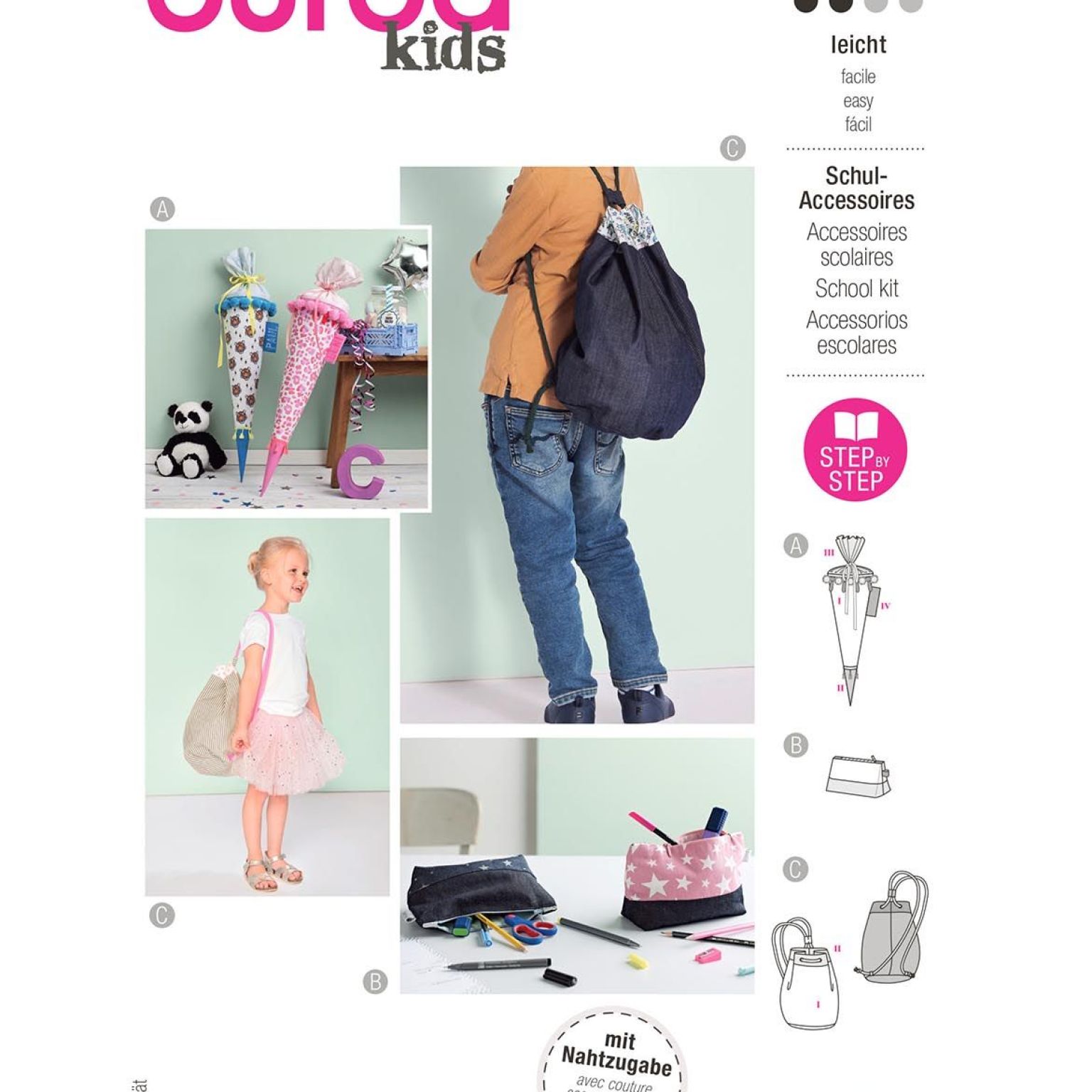 Burda Kids sewing pattern Kids School Kit #9256 Burda Kids sewing pattern Kids School Kit #9256