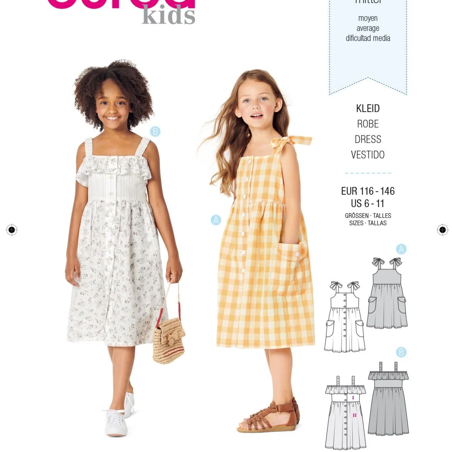 Burda Kids sewing pattern Girls Dresses #9304 Burda Kids sewing pattern Girls Dresses #9304