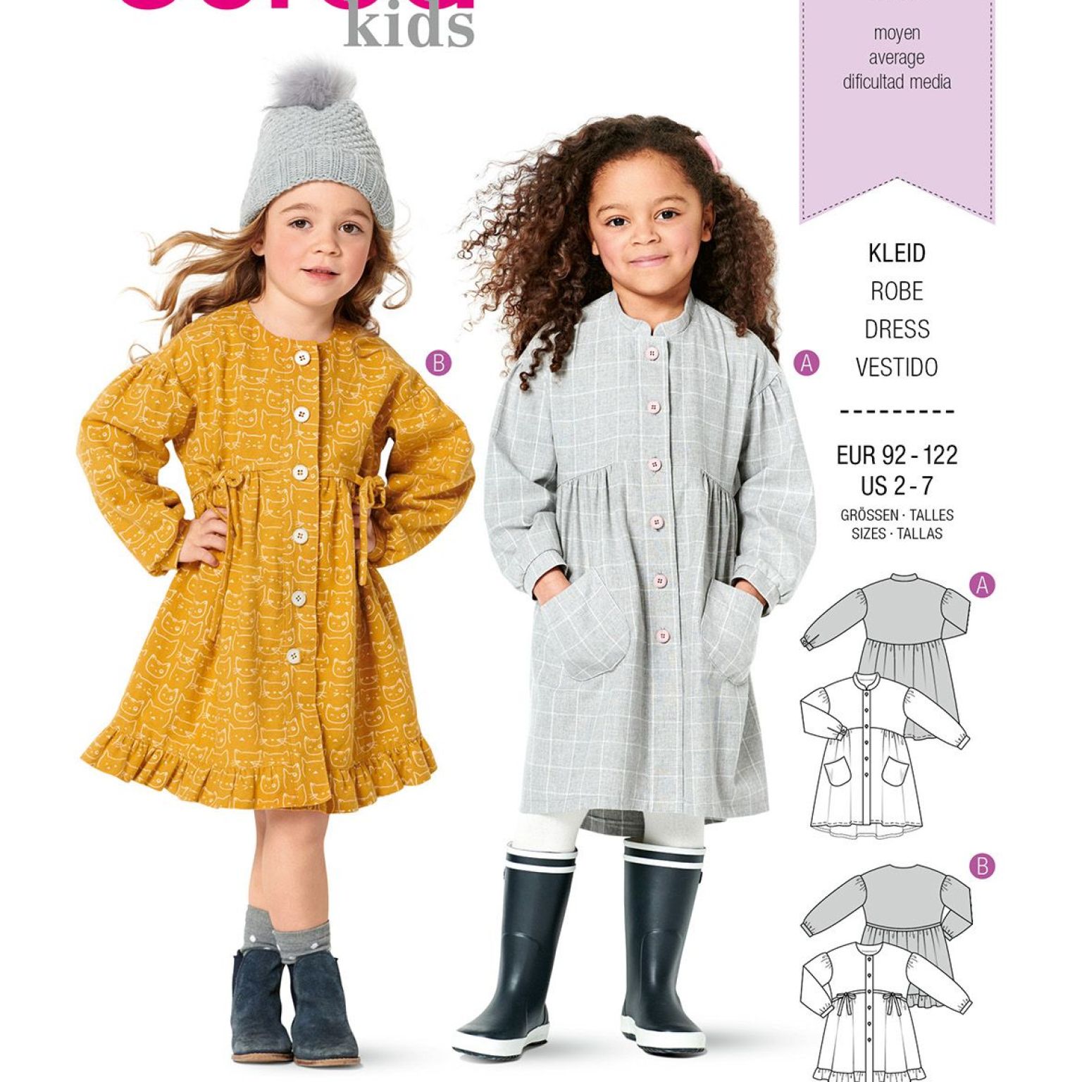Burda Kids sewing pattern Girls Dresses #9309 Burda Kids sewing pattern Girls Dresses #9309