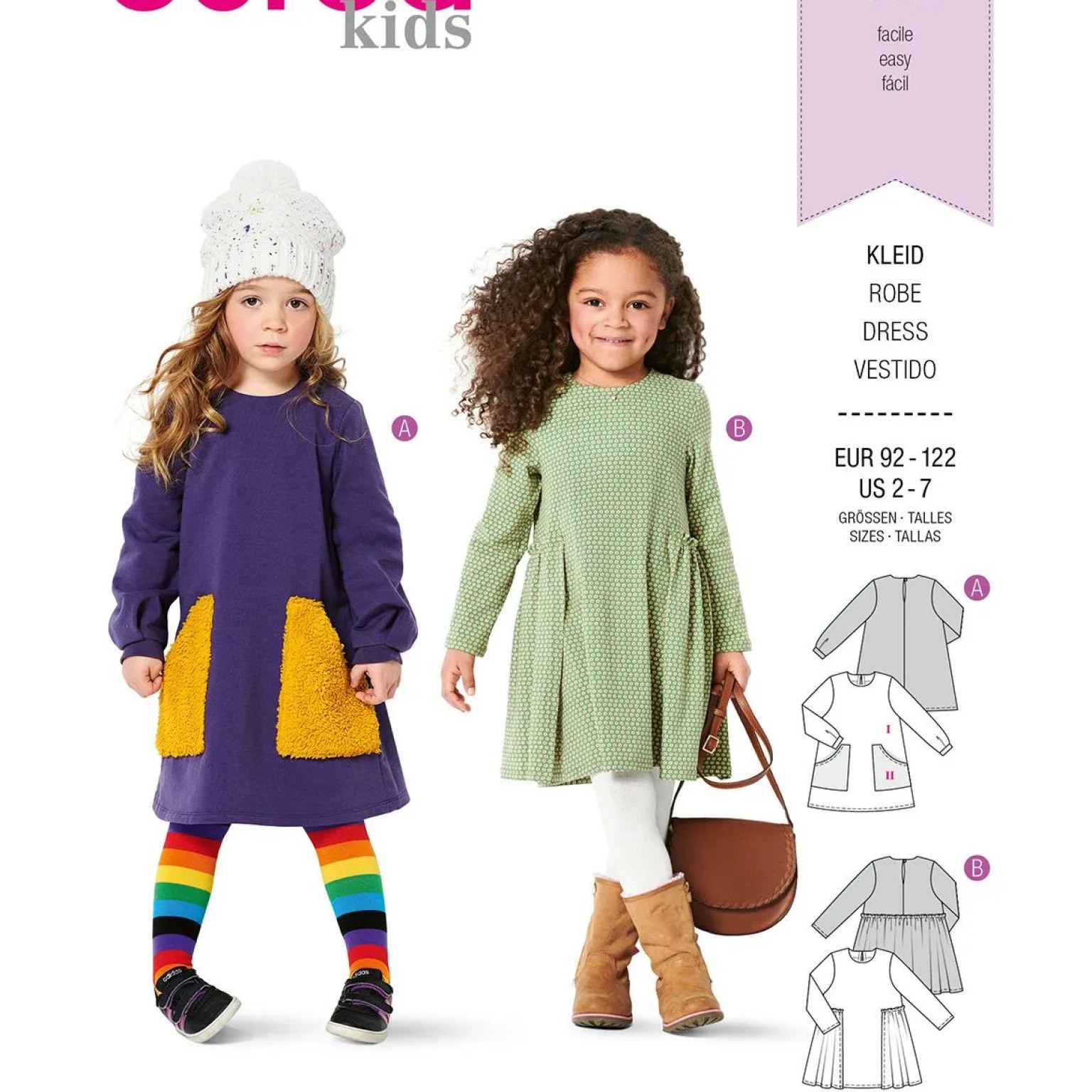 Burda Kids sewing pattern Girls Dresses #9310 Burda Kids sewing pattern Girls Dresses #9310