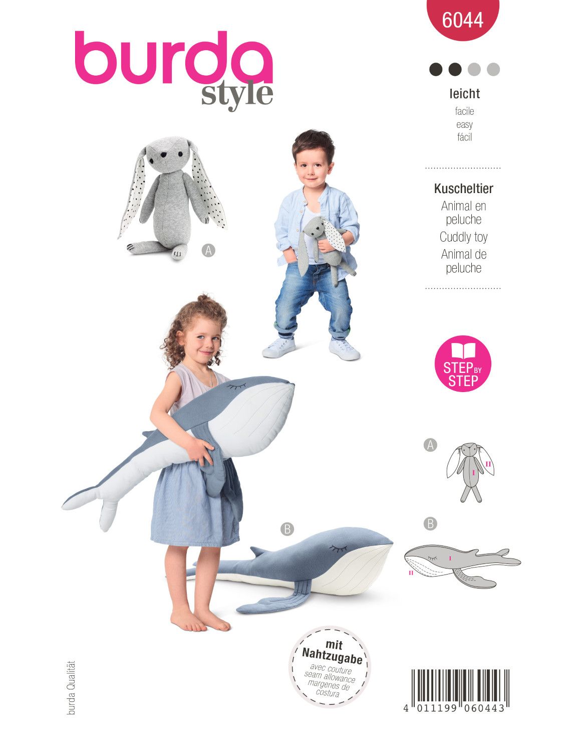 burda kids sewing pattern Kids Cuddly Toy #6044 burda kids sewing pattern Kids Cuddly Toy #6044