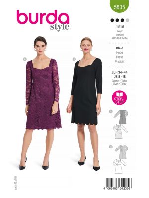 Burda Style Women Dresses #5835 Burda Style Women Dresses #5835