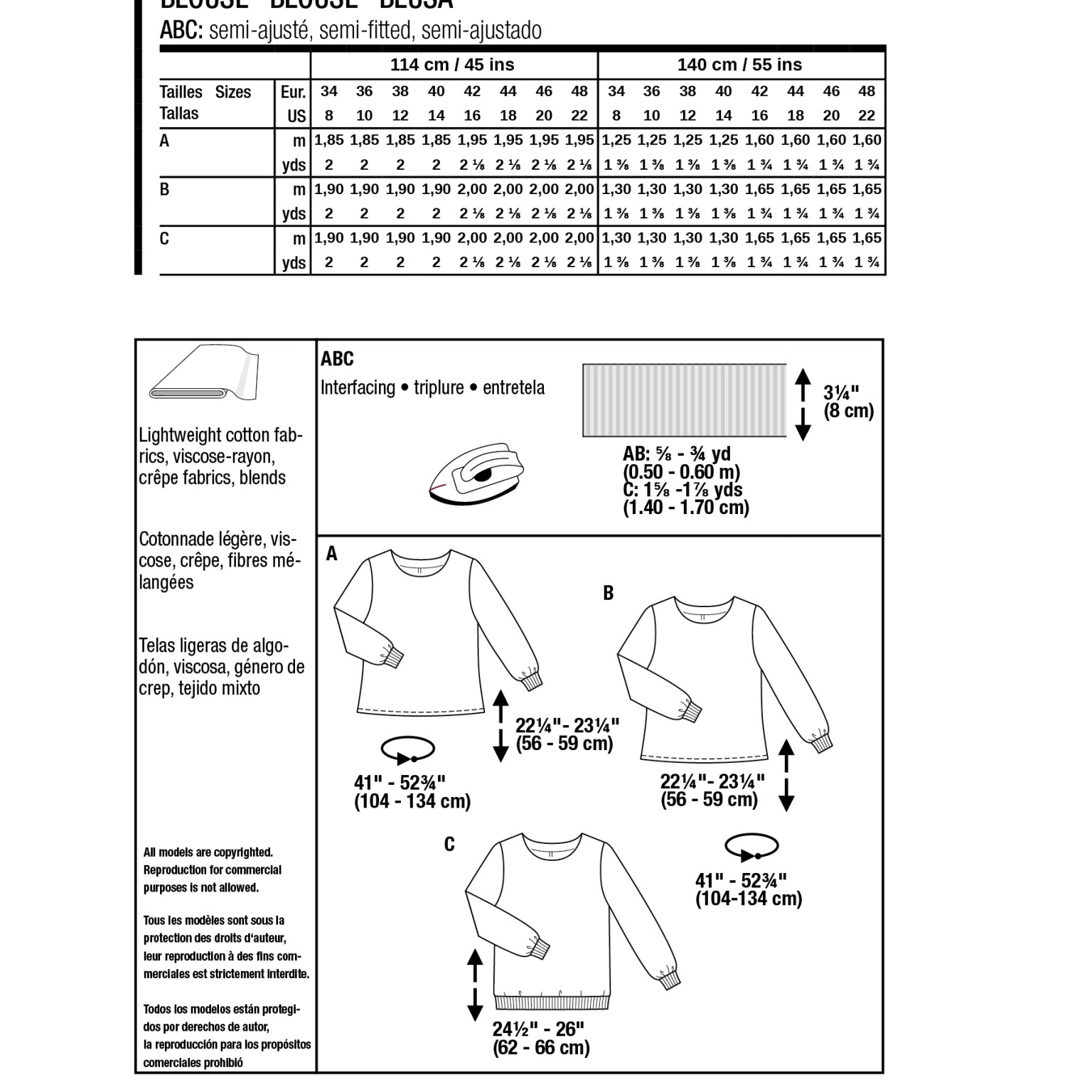 Burda Style Women Blouses #5849
