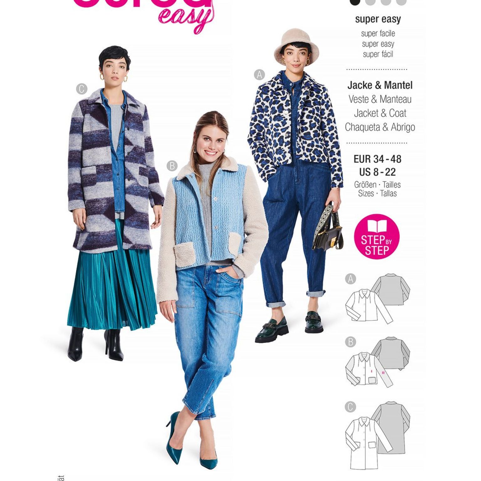 Burda Style Women Jackets & Short-Coat #5855 Burda Style Women Jackets & Short-Coat #5855