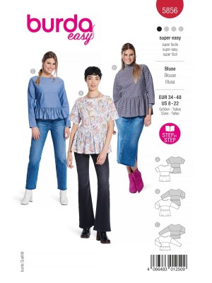 Burda Style Women Blouses #5856 Burda Style Women Blouses #5856