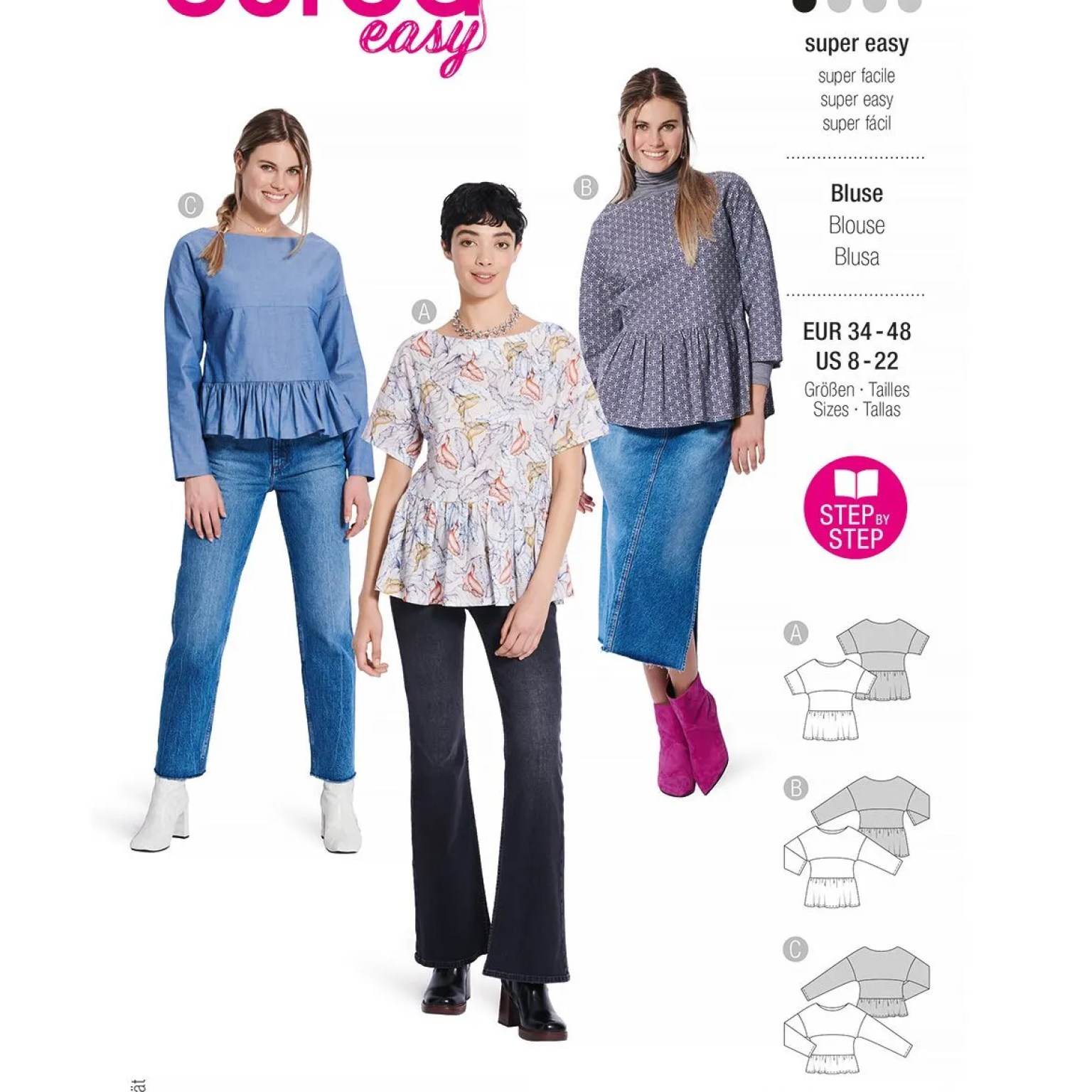 Burda Style Women Blouses #5856 Burda Style Women Blouses #5856