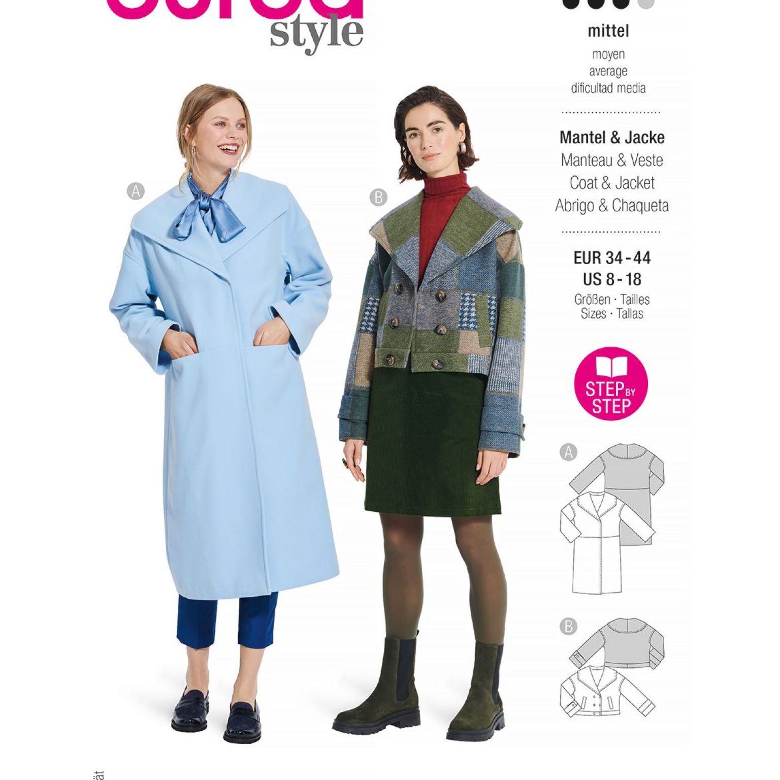 Burda Style Women Jacket & Coat #5860 Burda Style Women Jacket & Coat #5860