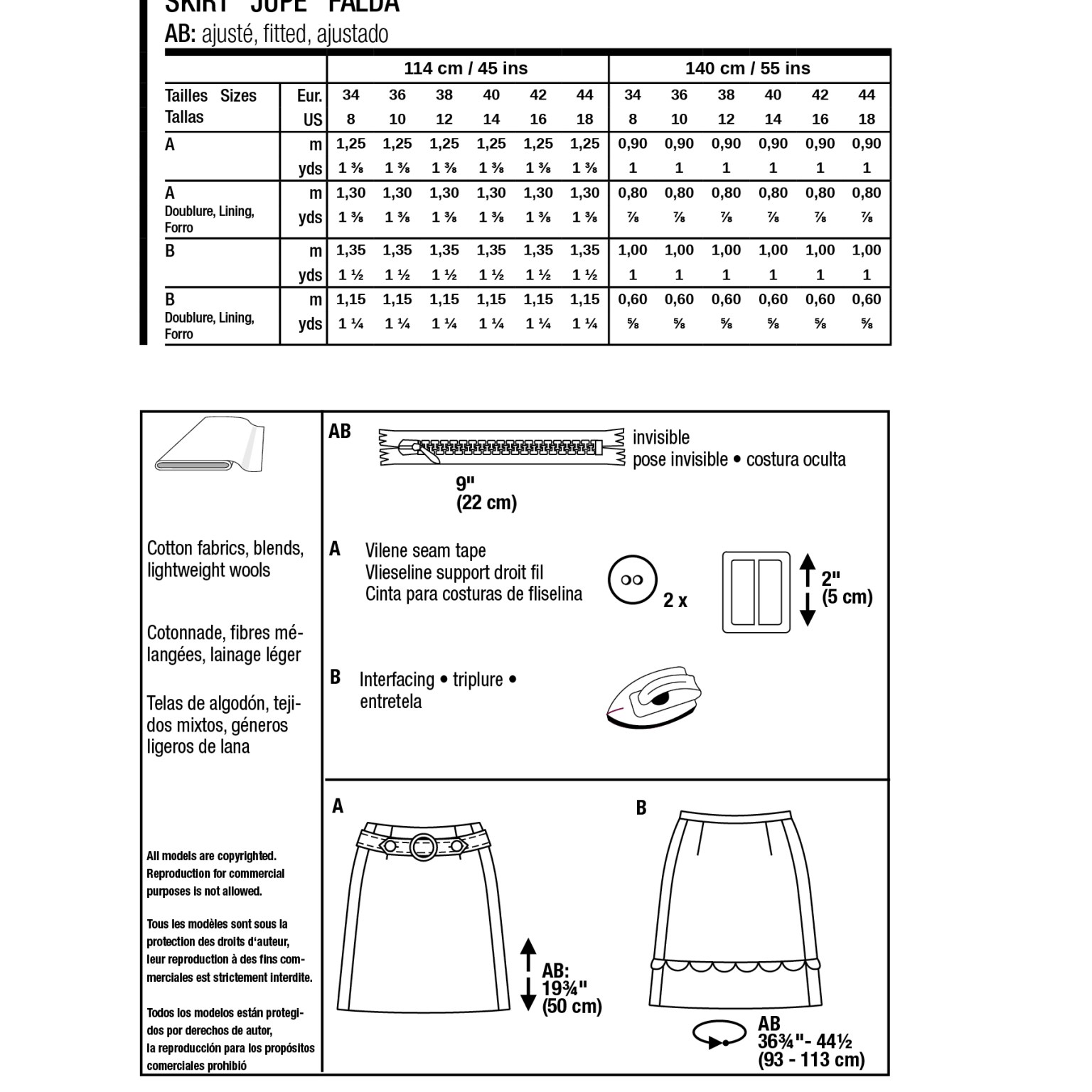 Burda Style Women Skirts #5868