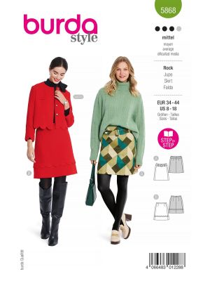 Burda Style Women Skirts #5868 Burda Style Women Skirts #5868