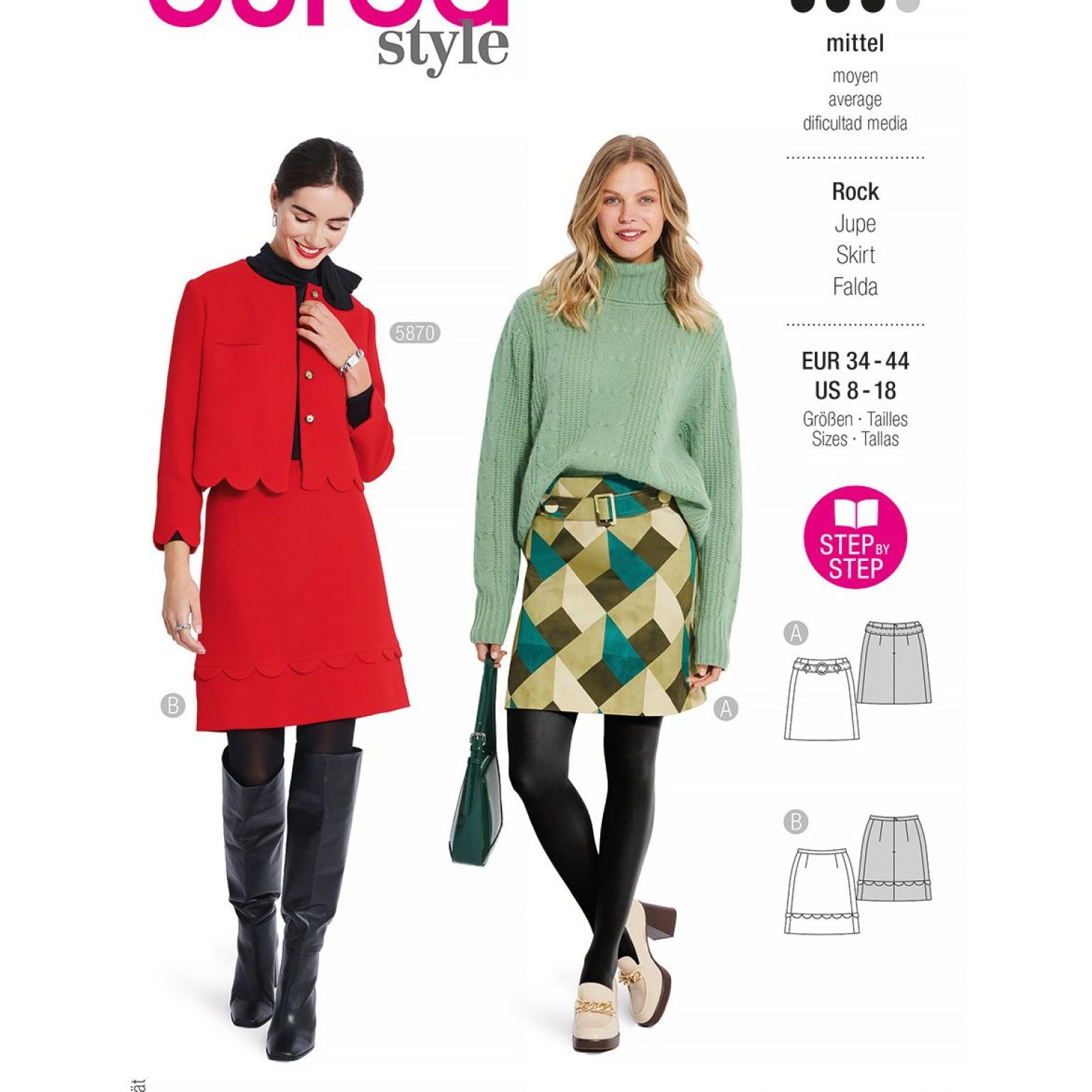 Burda Style Women Skirts #5868 Burda Style Women Skirts #5868